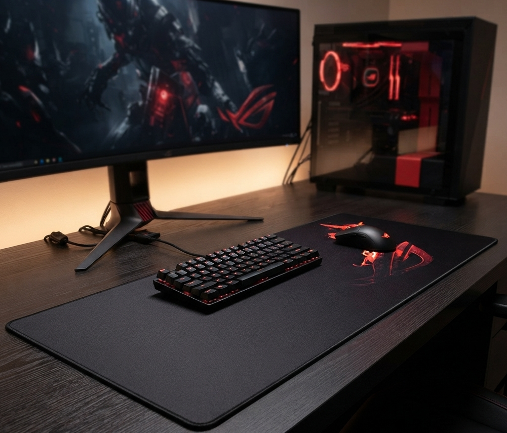 Extended Gaming Desk Mat – XL Non-Slip Mouse Pad