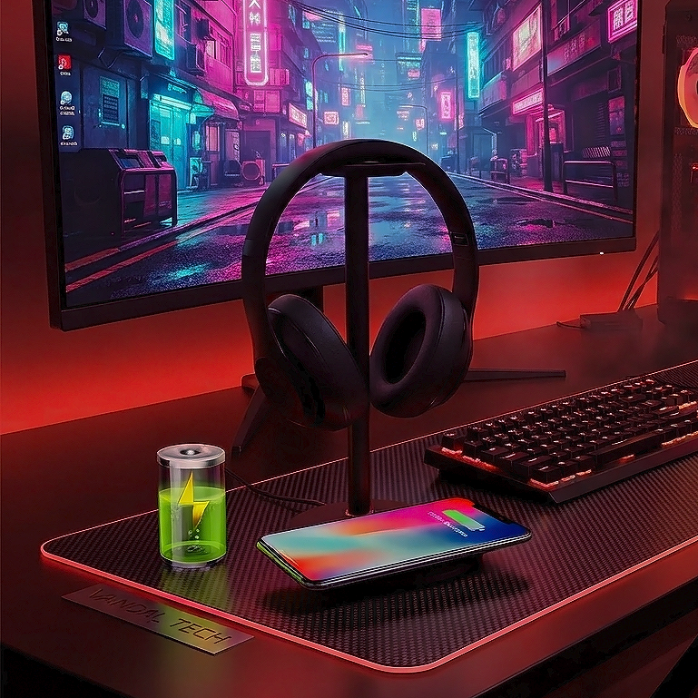Wireless Charging Headset Stand