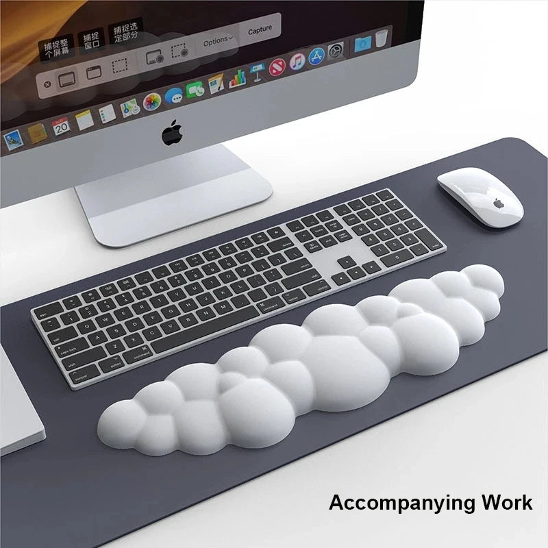 Cloud Memory Foam Mouse Pad &amp; Wrist Rest – Ergonomic Anti-Slip